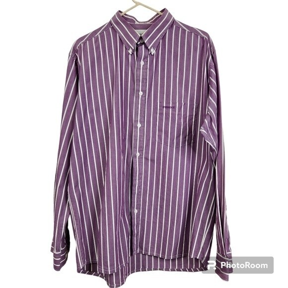Pringle of Scotland Long Sleeve Striped Button Down Shirt Size XL - Picture 1 of 5